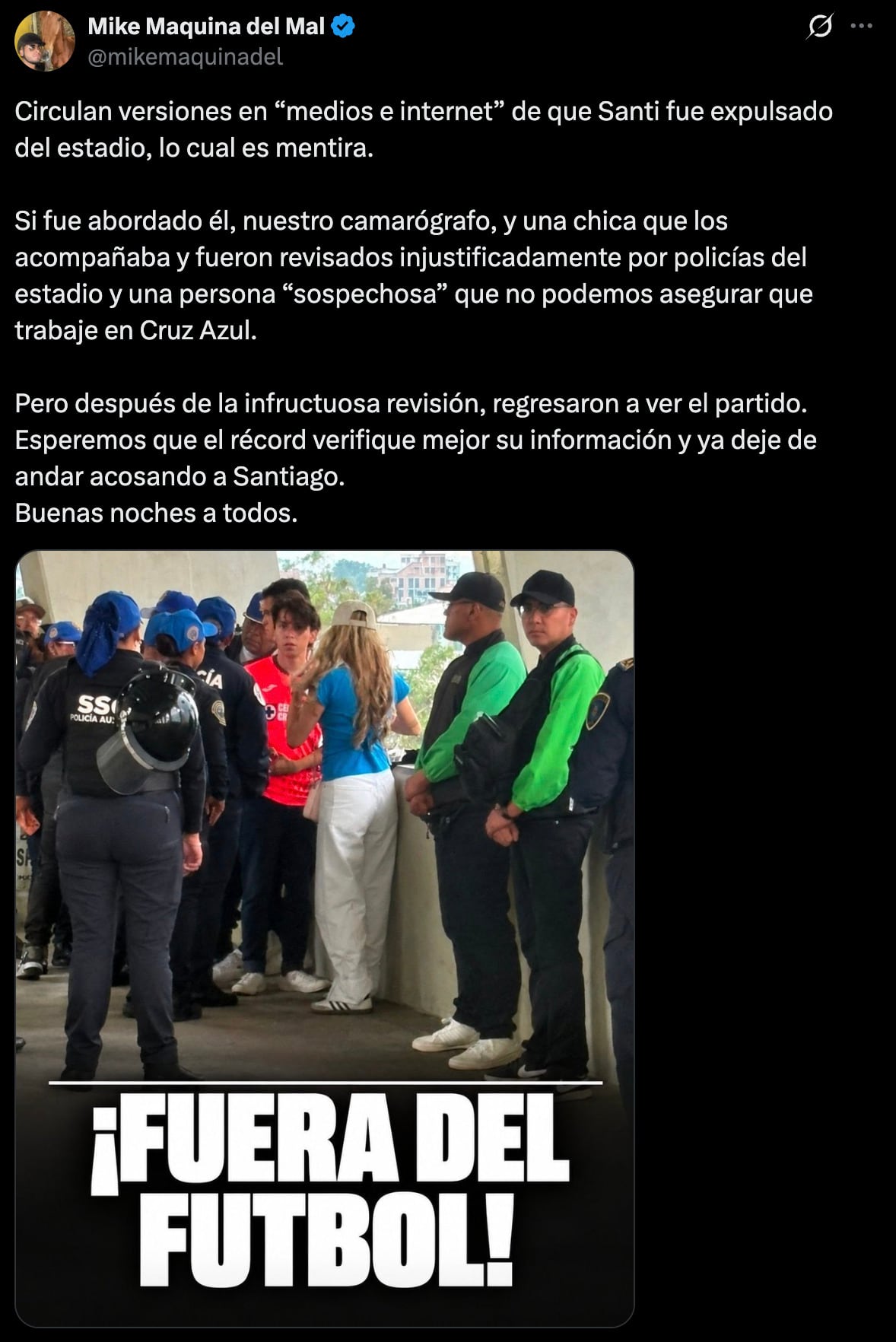 Mike Máquina del Mal niega que hayan expulsado a Santiago Domínguez del Esatdio Banorte