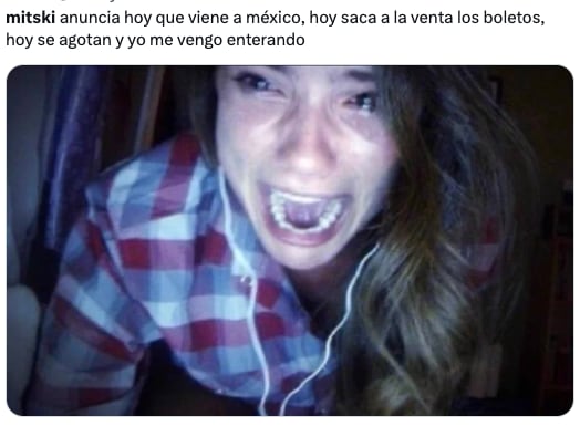 Los memes expresan la tristeza de los fans de Mitski al no alcanzar boletos para su concierto en México