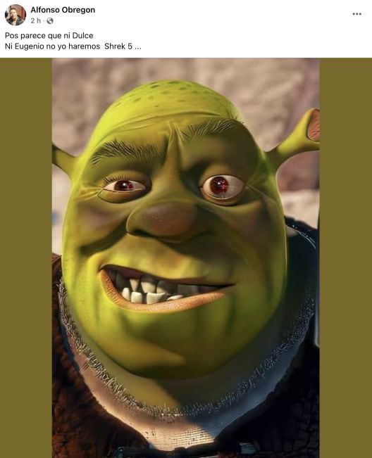 Alfonso Obregón menciona que ni él ni Eugenio Derbez y Dulce Guerrero regresan en Shrek 5