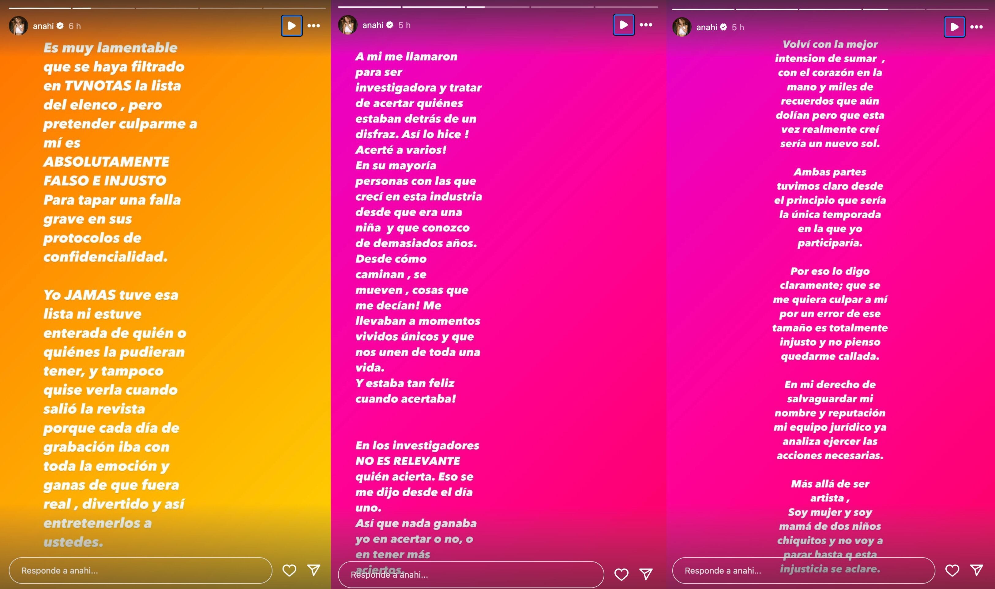 Anahí explica por qué le atinó a la identidad de algunos famosos