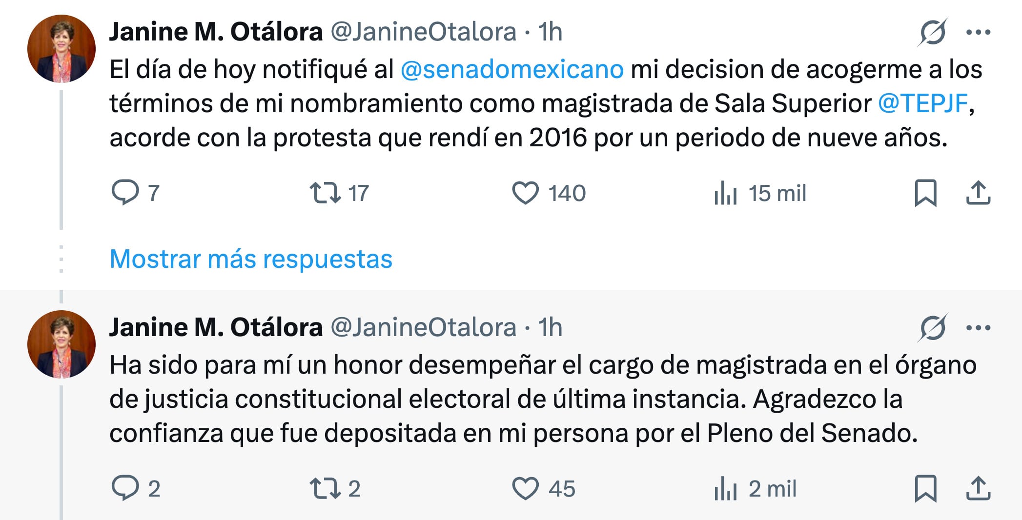 Janine Otálora, magistrada del TEPJF