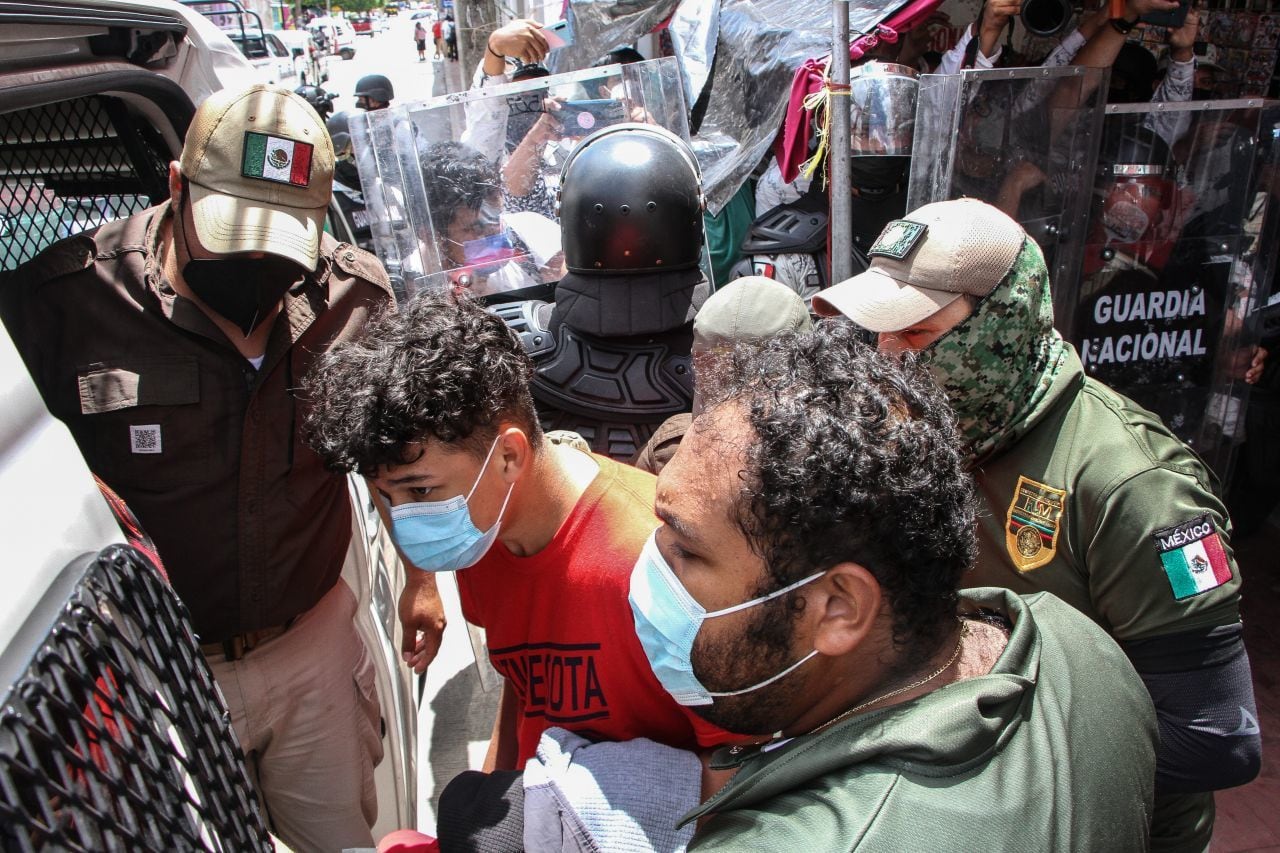 Detención de migrantes en Chiapas