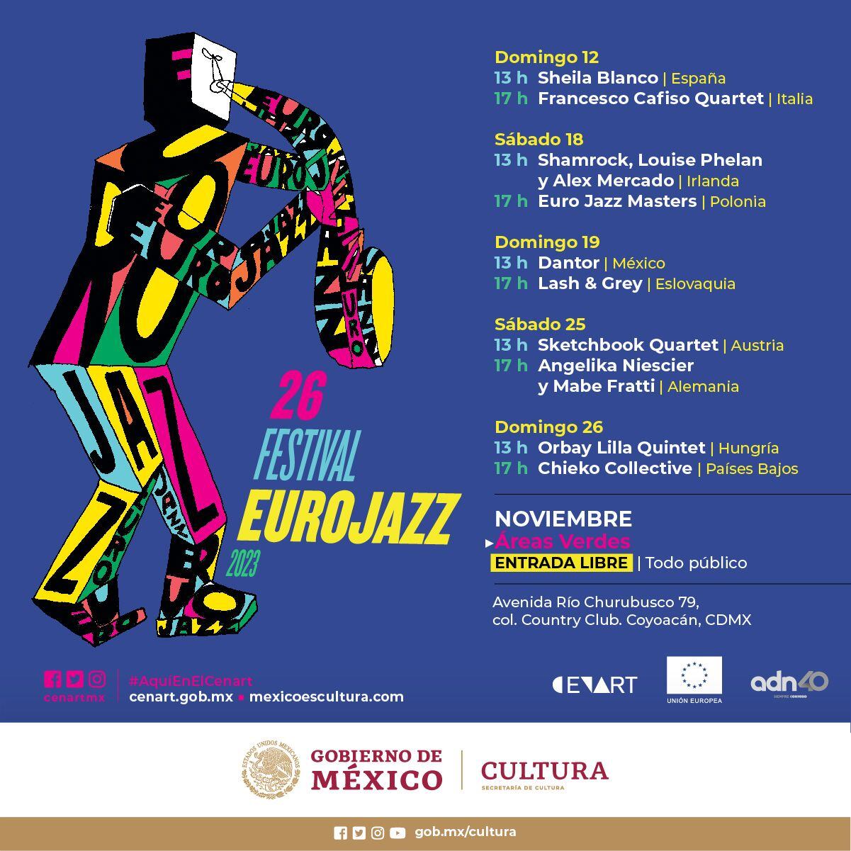 Conciertos y horarios del EuroJazz 2023