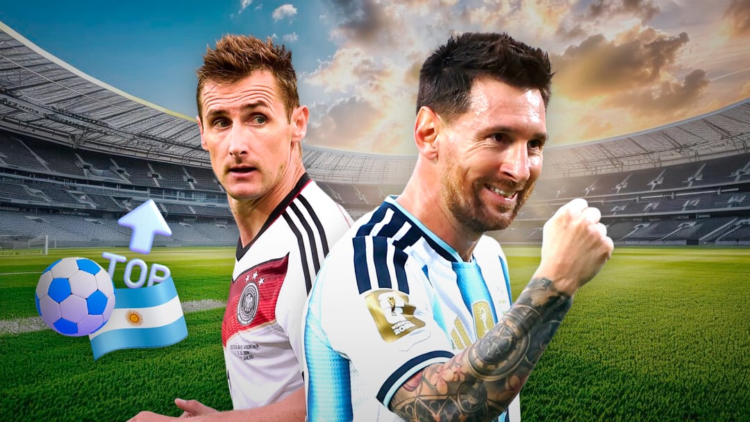Messi llegó a 17 goles en Copas del Mundo, superando la marca de 16 que compartía con Miroslav Klose.