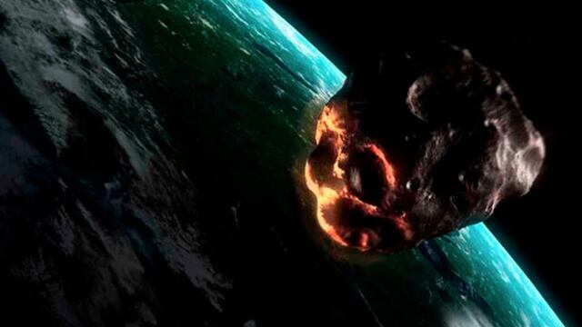 Asteroide entrando a la Tierra