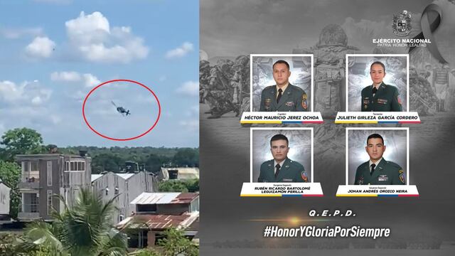 Accidente de helicóptero en Colombia deja 4 militares muertos