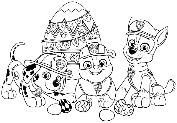 Dibujos de Pascua de Rubble de Paw Patrol