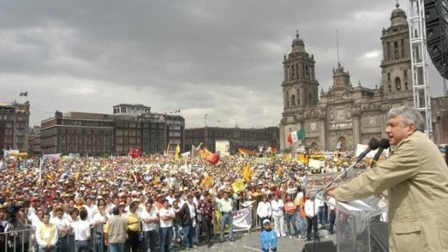 AMLO tantas veces en el Zócalo