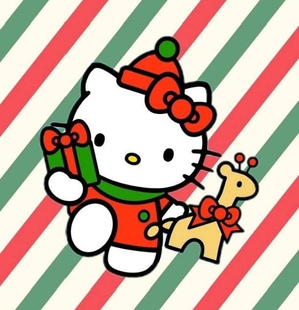 8 tarjetas navideñas de Hello Kitty para imprimir y regalar a tus seres queridos en Navidad