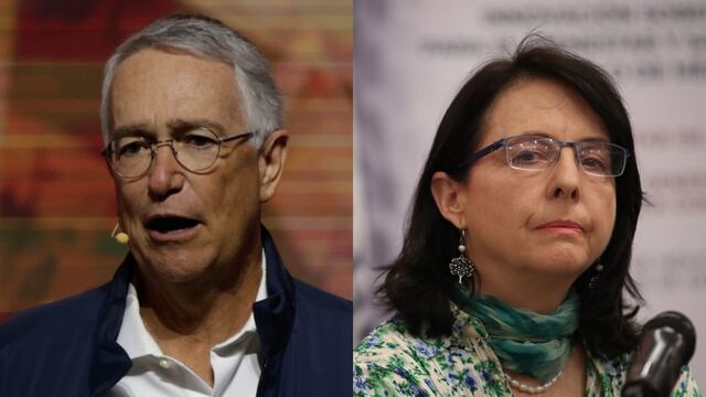 Ricardo Salinas Pliego y María Elena Álvarez-Buylla