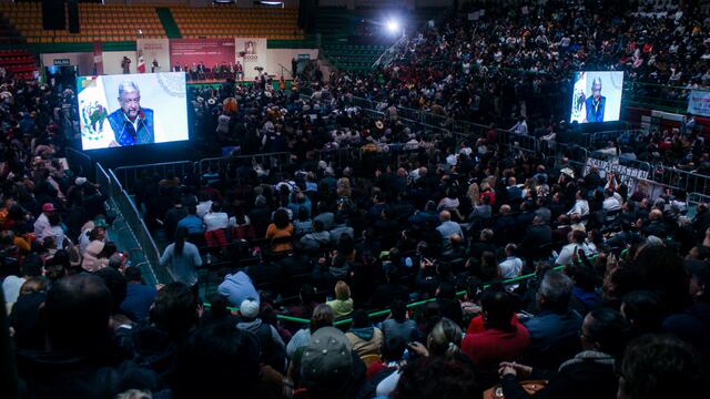 Evento de AMLO en Colegio de Bachilleres de Ciudad Juárez, Chihauhua.