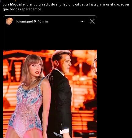 Usuarios deducen sobre foto de Luis Miguel con Taylor Swift.