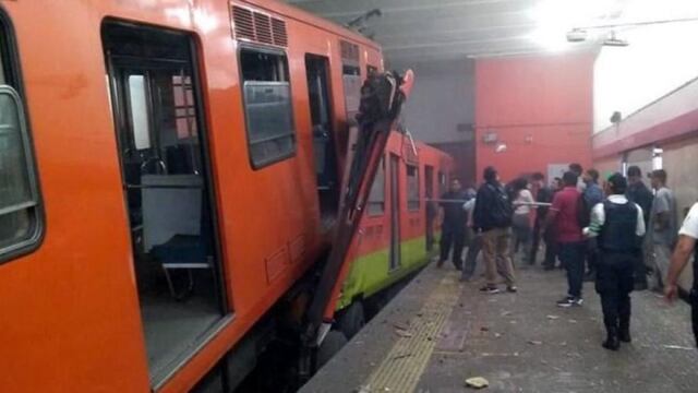 Choque de trenes en Tacubaya.