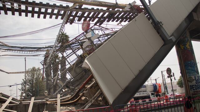 Zona del accidente en la Línea 12 del Metro donde 26 personas murieron