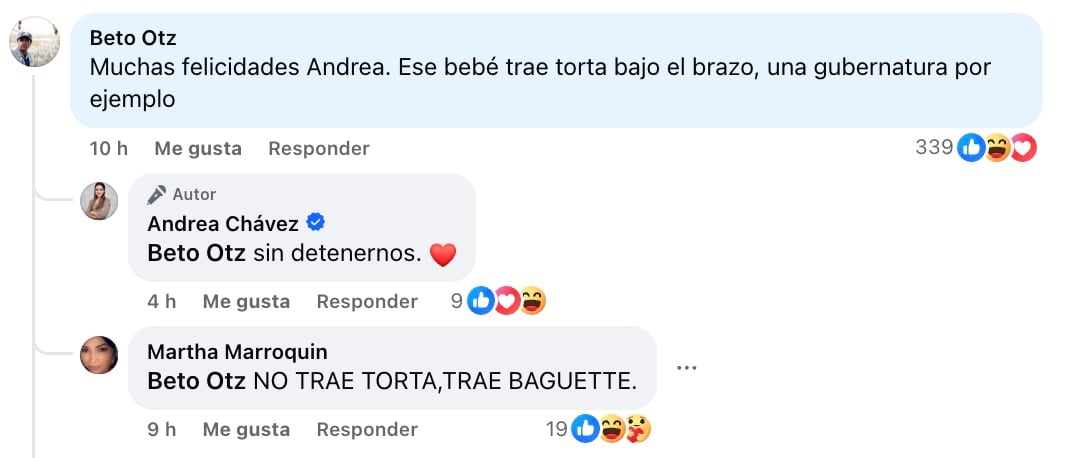 Felicitaciones para Andrea Chávez