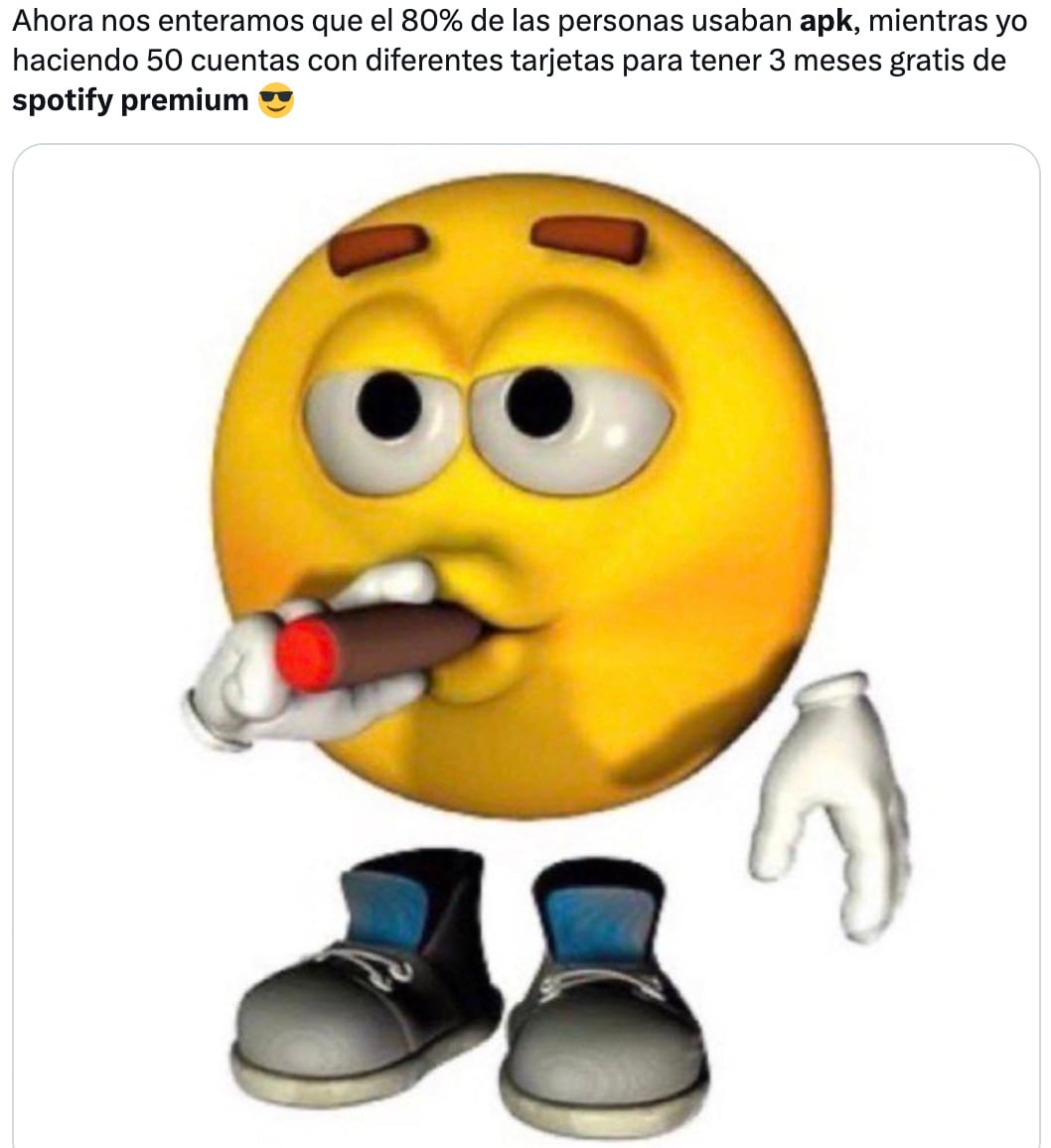 Memes de la caída de Spotify Premium APK