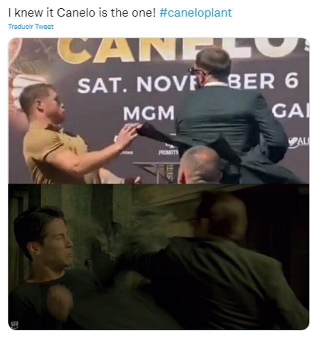 Memes Canelo Álvarez y Caleb Plant