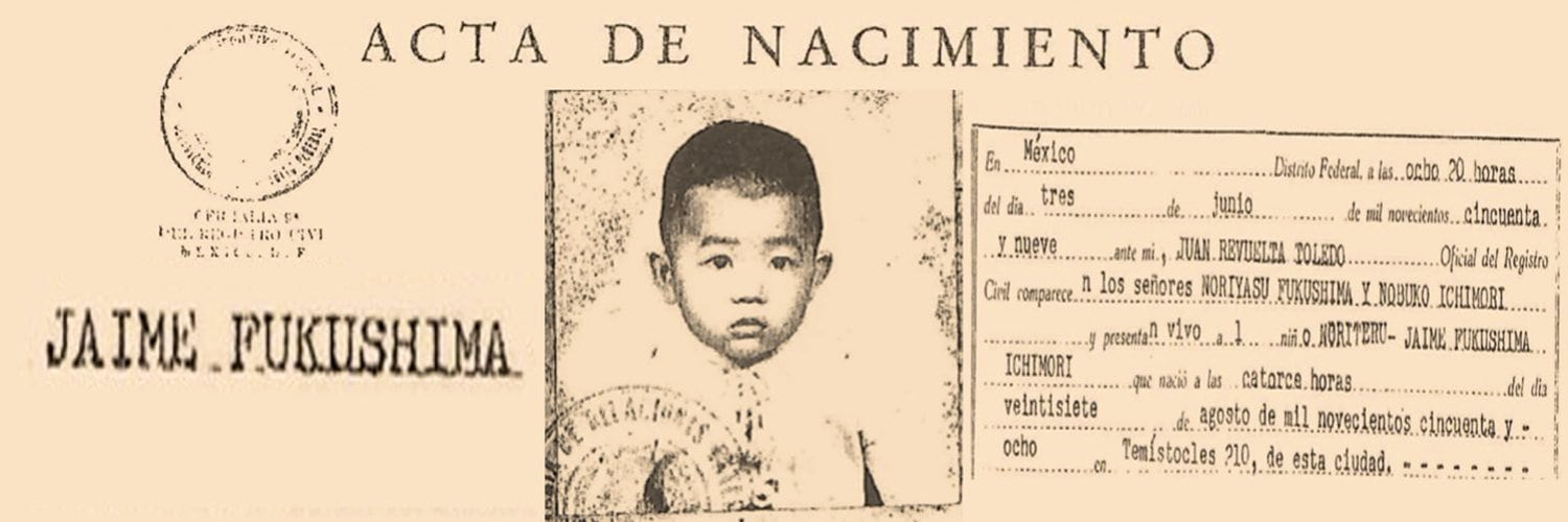 Acta de nacimiento del embajador de Japón en México