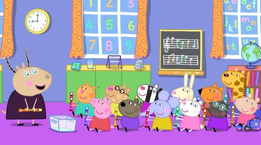 Peppa Pig aprende a tocar la flauta