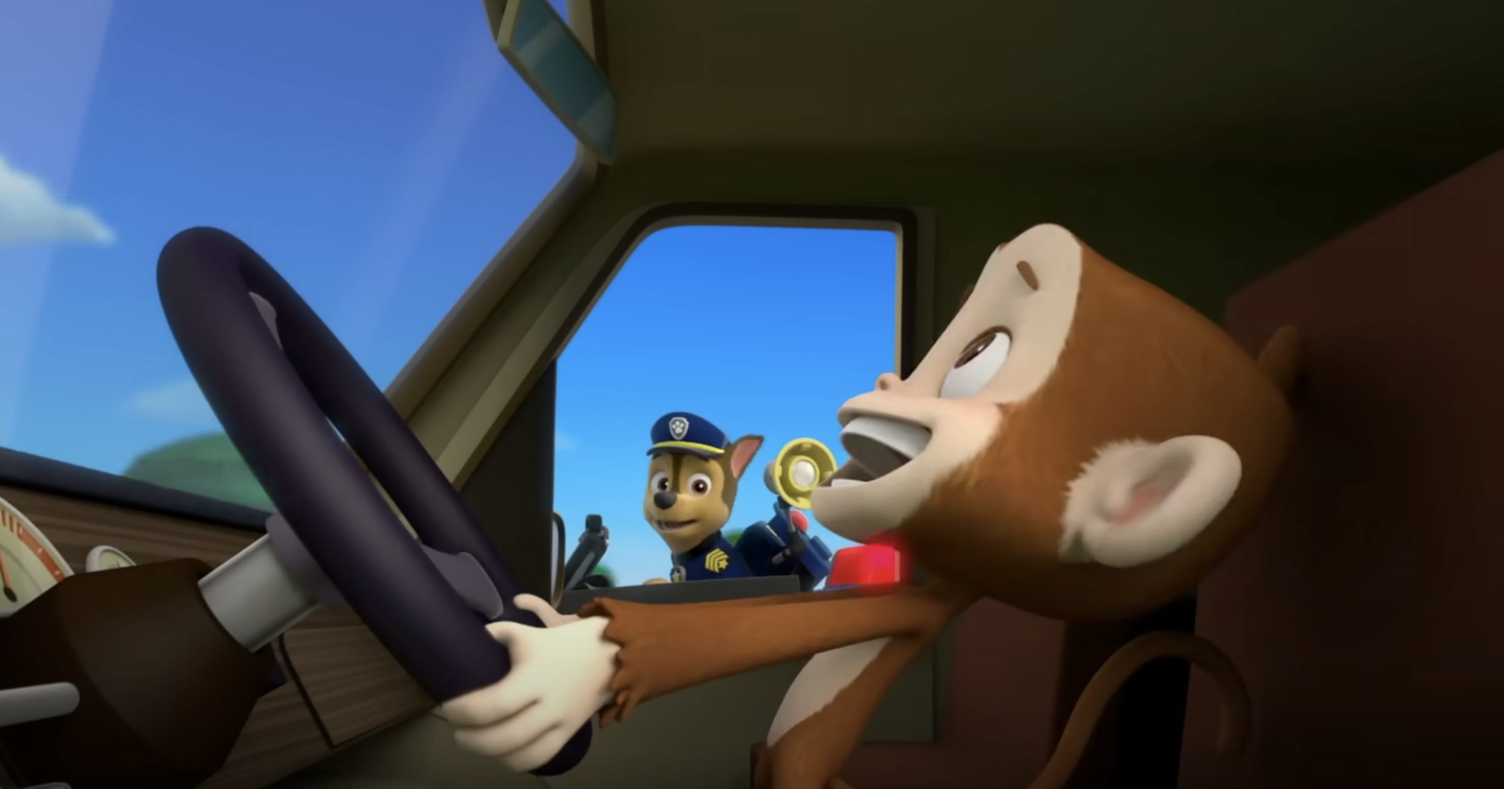 Rescates de Paw Patrol y un mono
