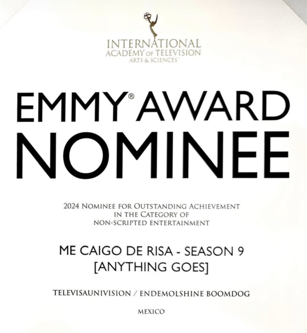 Me Caigo de Risa en Premios Emmy Internacionales 2024