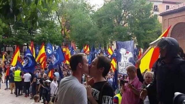 Los manifestantes eran del colectivo 'Hogar Social Madrid'.