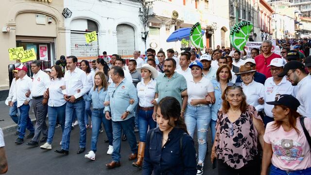 Lucía Meza encabeza marcha del Día del Trabajo con liderazgo del CTM