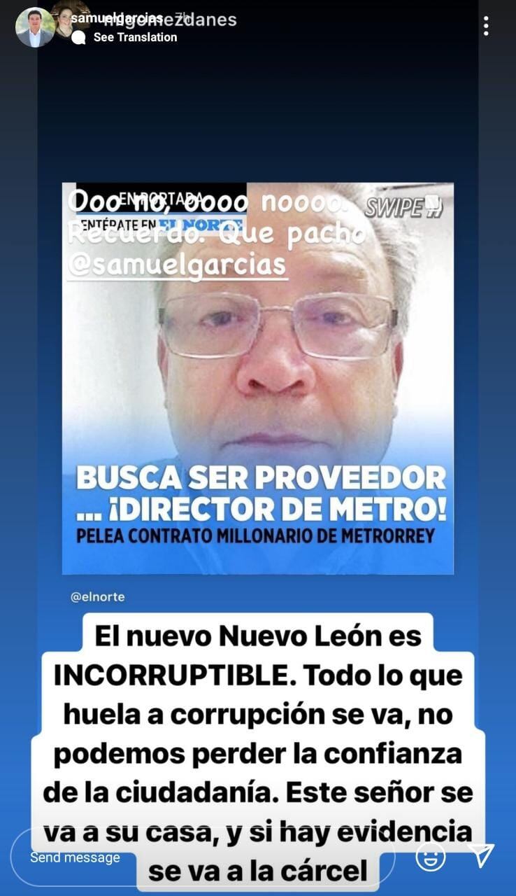 Samuel García anuncia el despido de Humberto Ramos