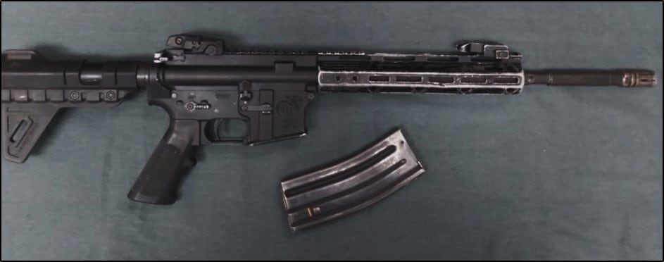 Fusil decomisado en detención de Erik 'N'