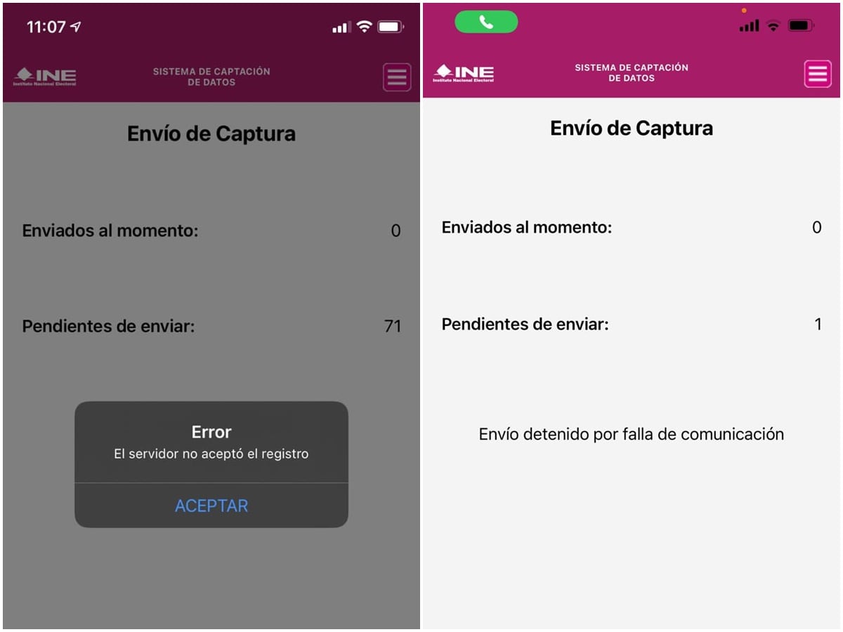Fallas en la página de la revocación del mandato