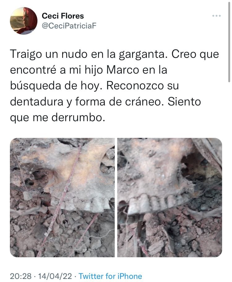 Ceci Flores compartió que posiblemente encontró a su hijo