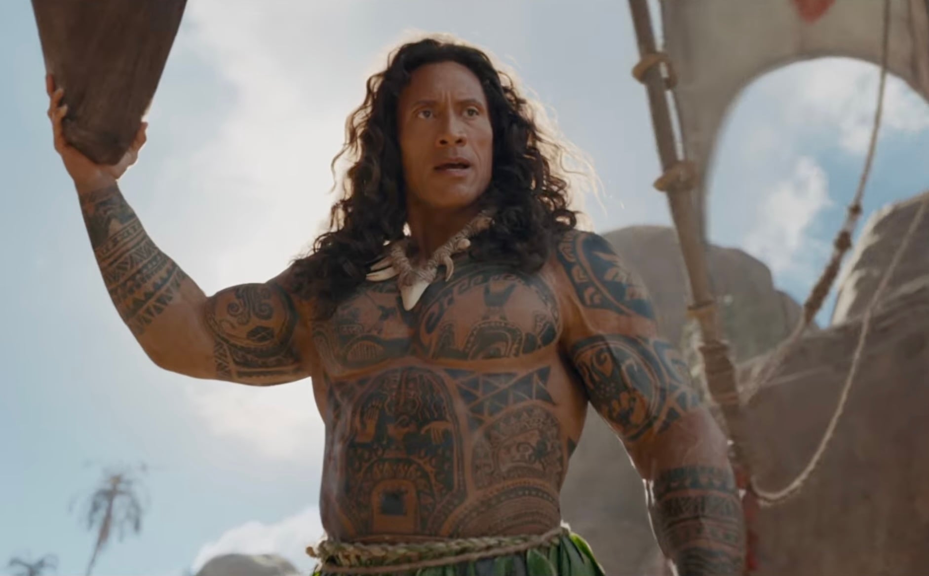 Moana presenta tráiler live-action con The Rock como Maui