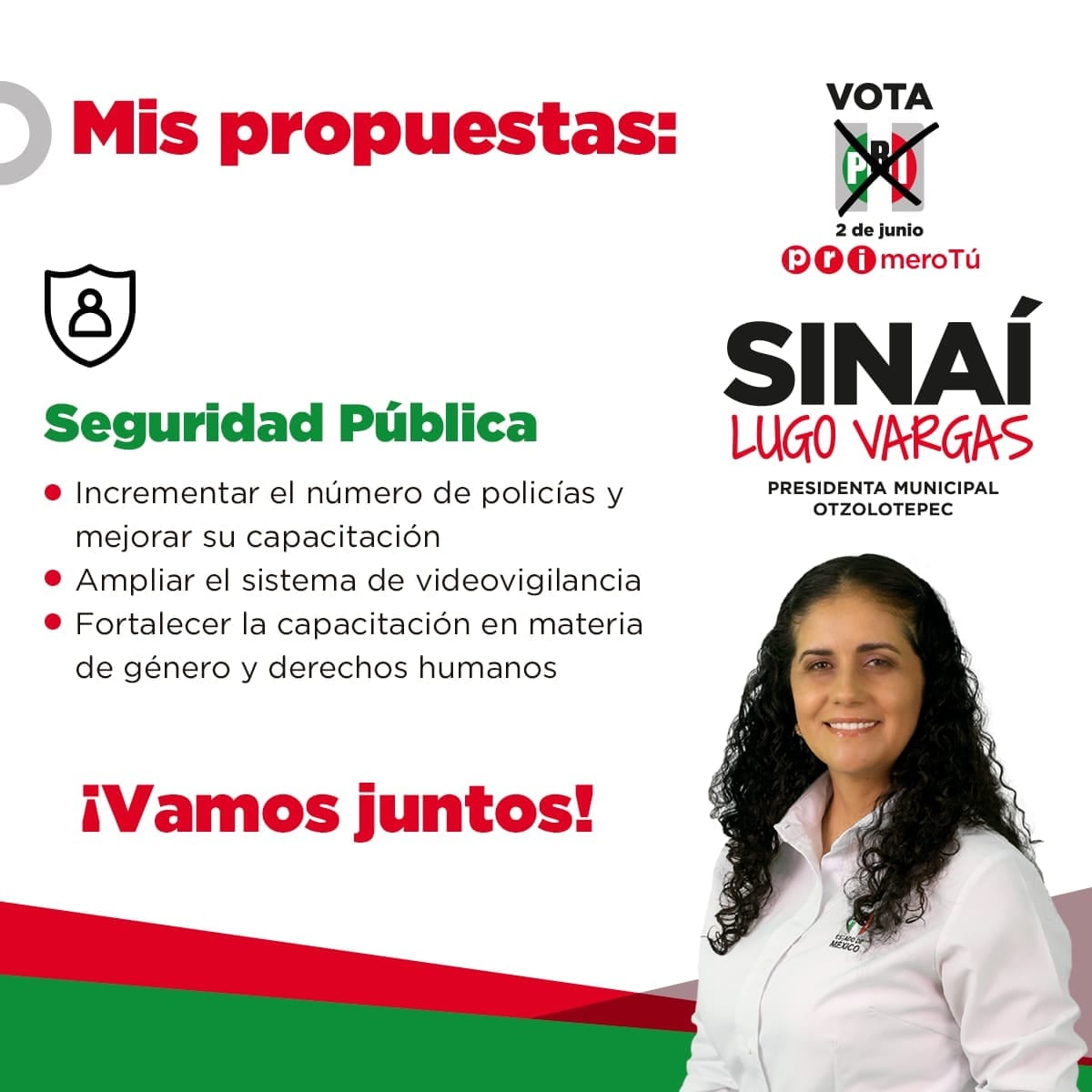 Sinaí Lugo Vargas, candidata del PRI en Otzolotepec que sufrió un atentado