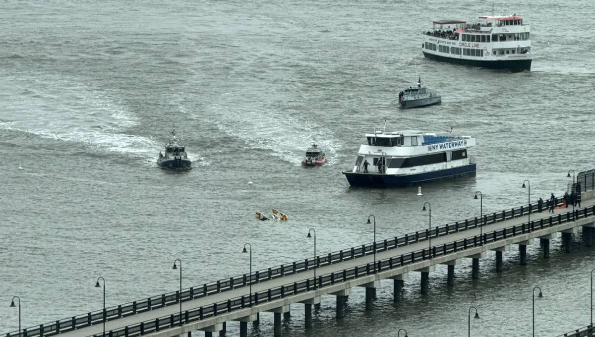 Helicóptero se estrelló en el Río Hudson de Nueva York