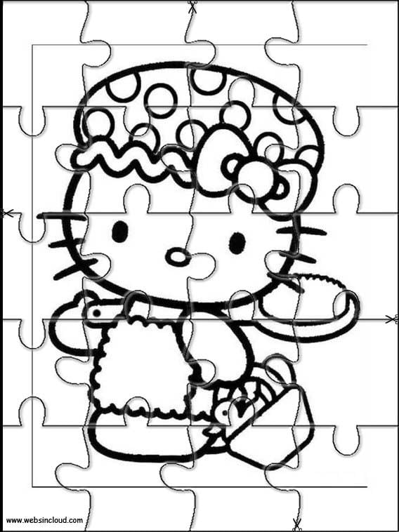 Estas son plantillas con actividades sencillas de Hello Kitty