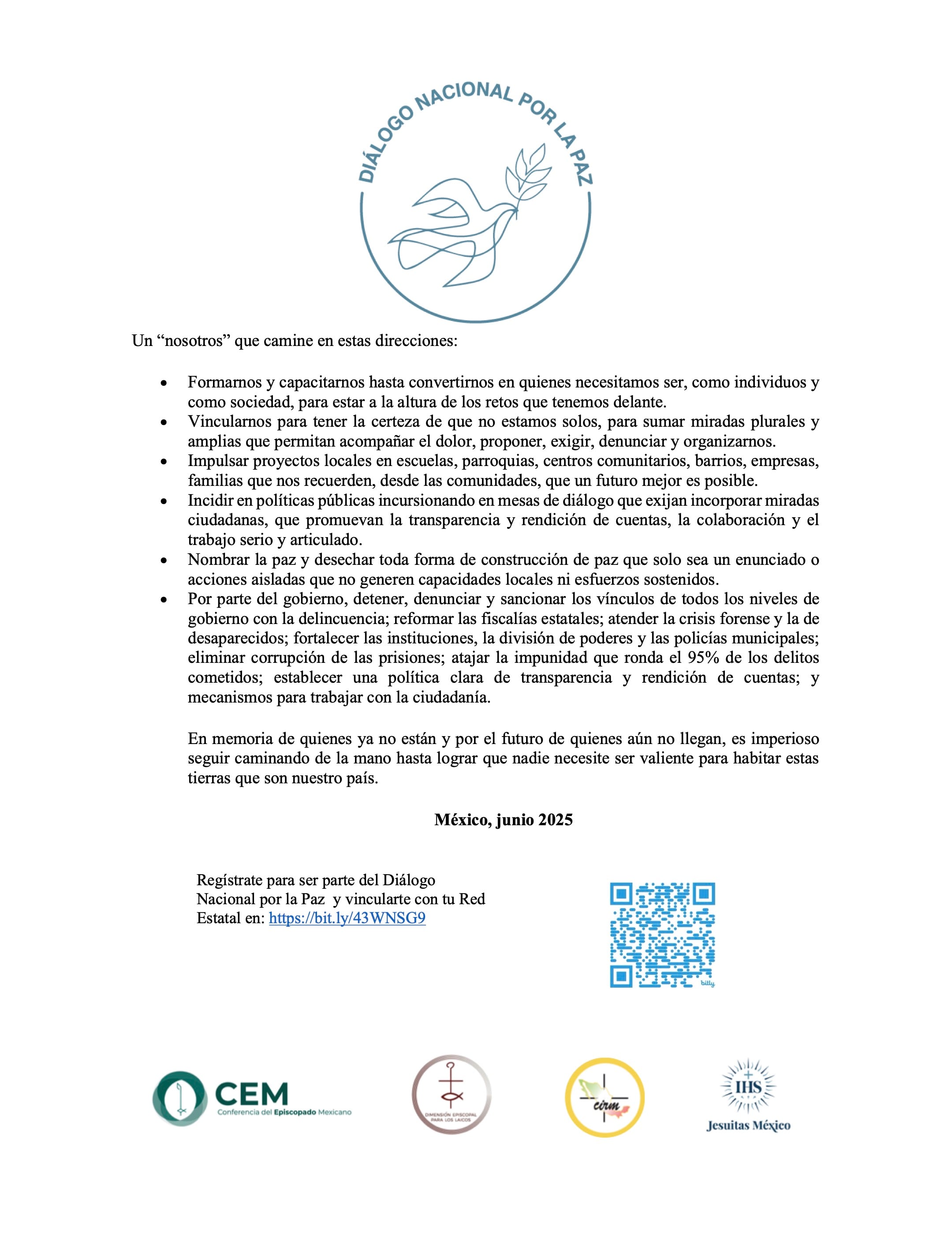 Diálogo Nacional por la Paz de la Iglesia Católica