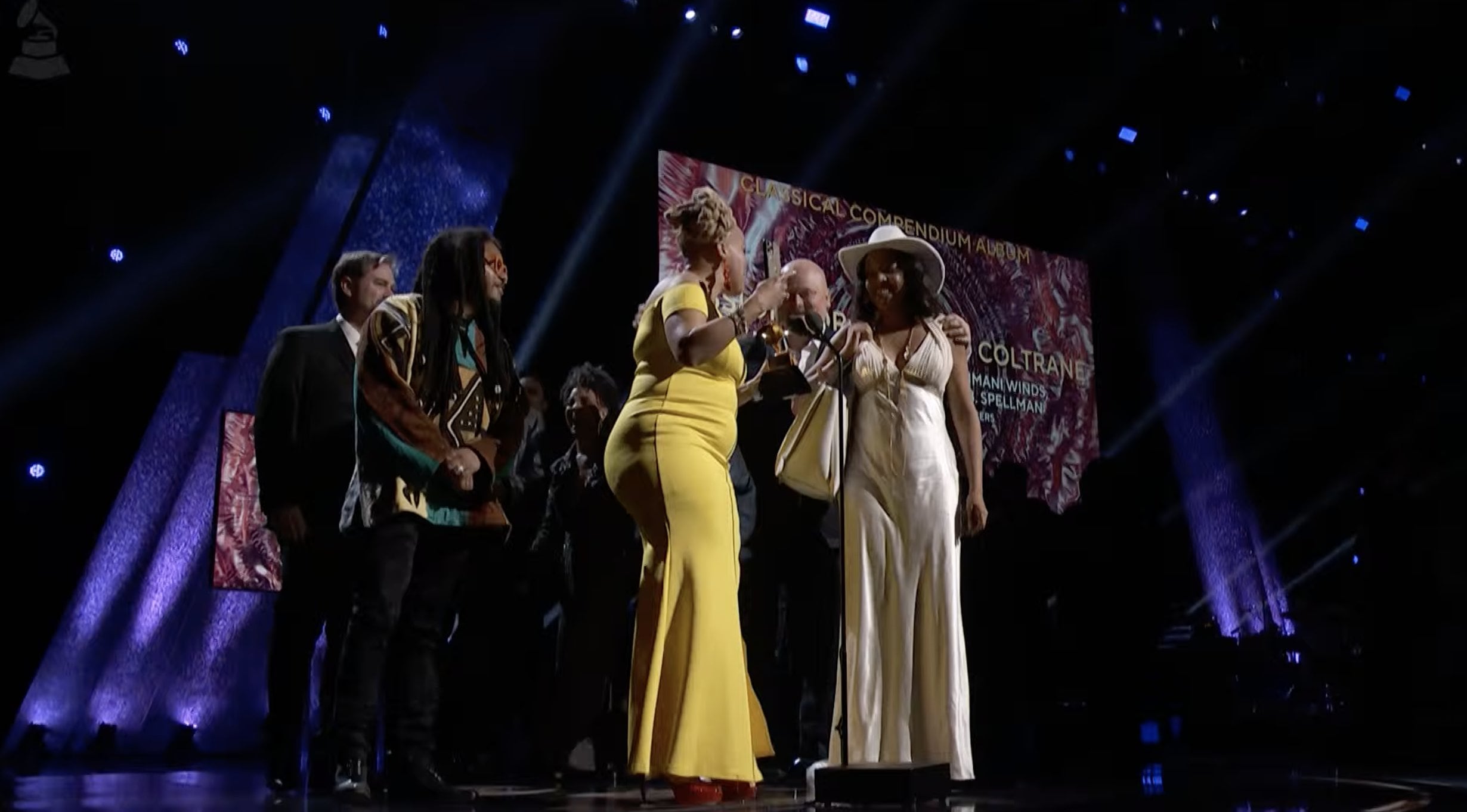 Alex Brown,  Imani Winds, Edward Perez, Neal Smith & A.B. Spellman; Silas Brown & Mark Dover, ganadores Premios Grammy 2024