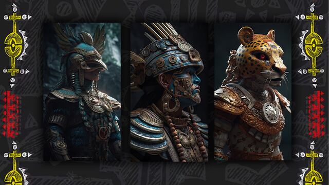 Inteligencia Artificial recrear a dioses mexicas como Caballeros del Zodiaco