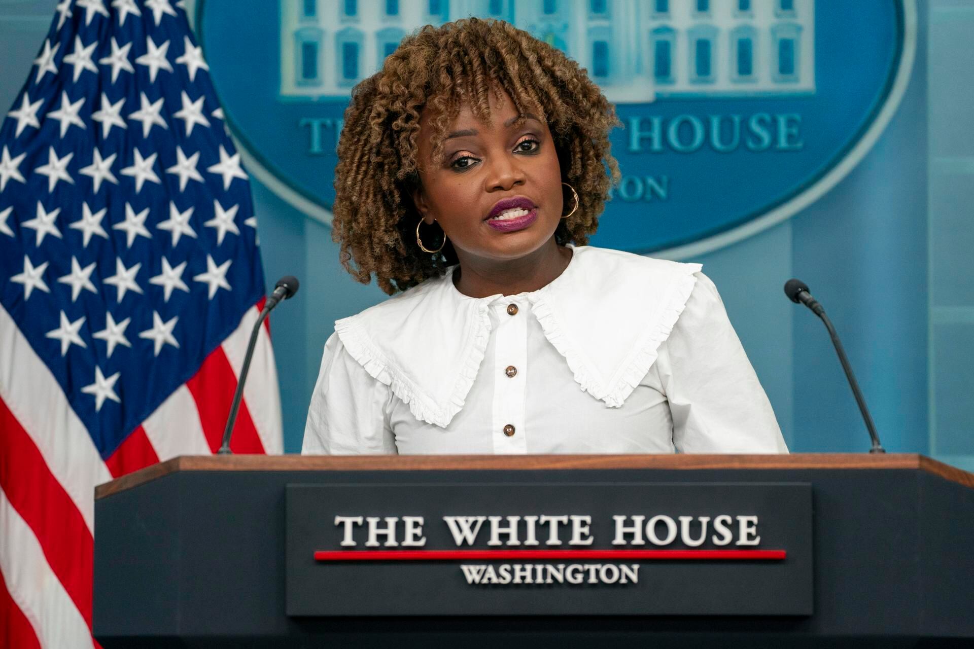 Karine Jean-Pierre, portavoz de la Casa Blanca de Estados Unidos