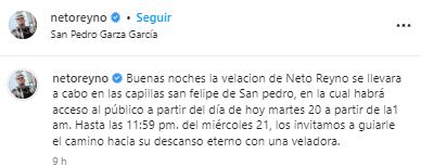 Familia de Neto Reyno abrirá el funeral del rapero a todo público.