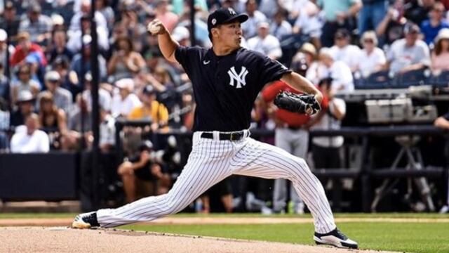 Tanaka en un juego de los Yankees