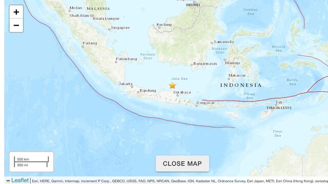 Temblor hoy Indonesia un sismo de magnitud 7.0 sacude la isla de java