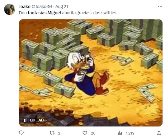 Memes de Fantasías Miguel por los conciertos de Taylor Swift en México