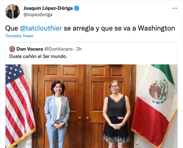 Tuit de Joaquín López-Dóriga