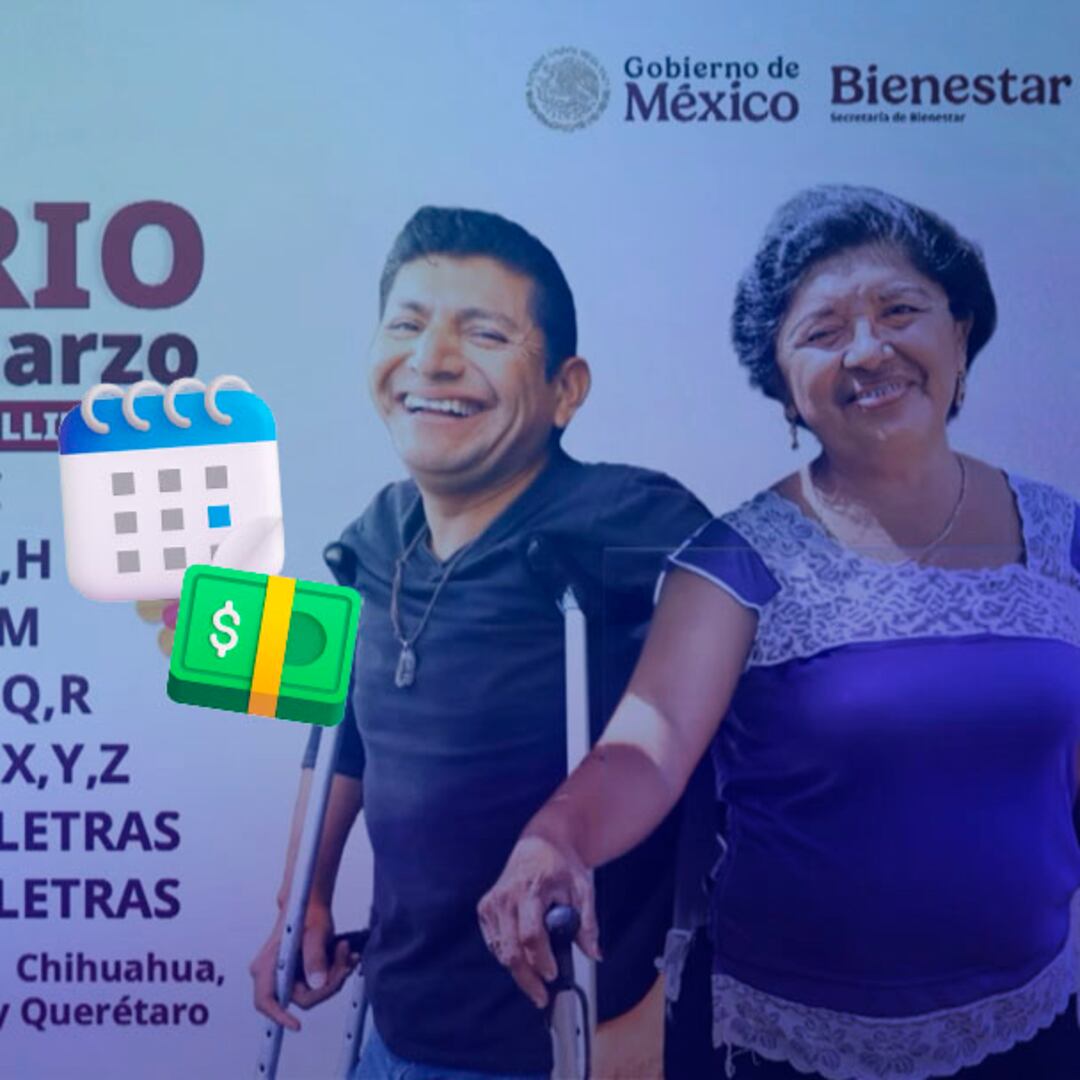 Pensión Bienestar para Personas con Discapacidad: calendario de pagos de marzo 2026 por letra