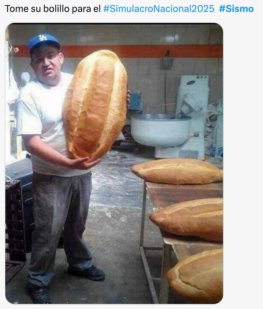 Memes del simulacro nacional 2025