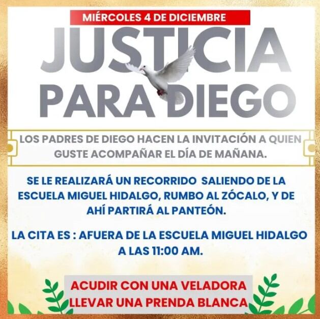 Marcha para exigir justicia para Diego
