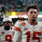 Captan terrible gesto de Patrick Mahomes con uno de sus compañeros tras perder el Super Bowl 2025