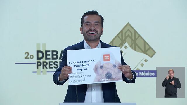 En el segundo debate presidencial, Jorge Álvarez Máynez agradeció que le hagan memes