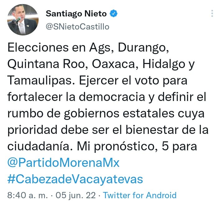 Tuit Santiago Nieto